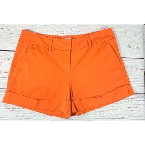New York & Company Womens Preppy Cotton Blend Cuffed Shorts Size 12